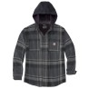 FLANNEL FLEECE LINED HOODED SHIRT JAC