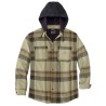 FLANNEL FLEECE LINED HOODED SHIRT JAC