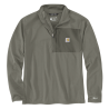 FORCE IRONWOOD RELAXED 1/2 ZIP MOCK NECK