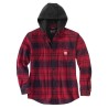 FLANNEL FLEECE LINED HOODED SHIRT JAC