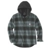 FLANNEL FLEECE LINED HOODED SHIRT JAC