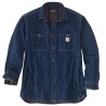 DENIM FLEECE LINED SNAP FRONT SHIRT
